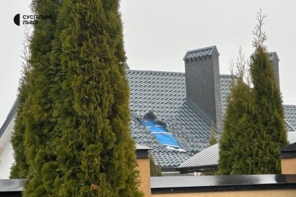 Місце удару дрона