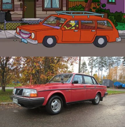 Автомобиль Мардж из "Симпсонов"