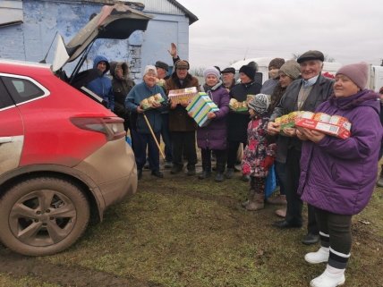 Селяне получили продукты