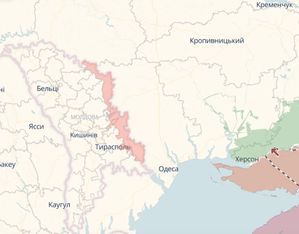Придністров'я на карті