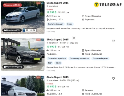 Вживана Skoda Superb III до оновлення вирізняється простим керуванням