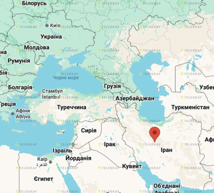 Натанз, Іран на карті