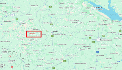 Где Ладыжин находится на карте
