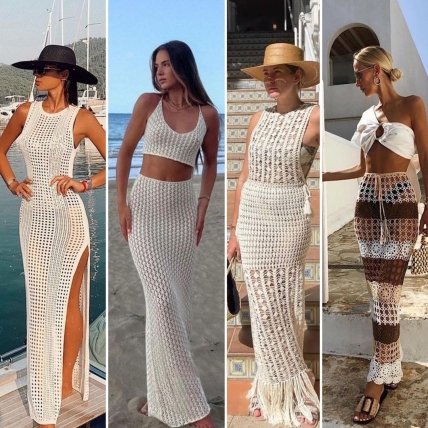 Летние образы с вязаными вещами