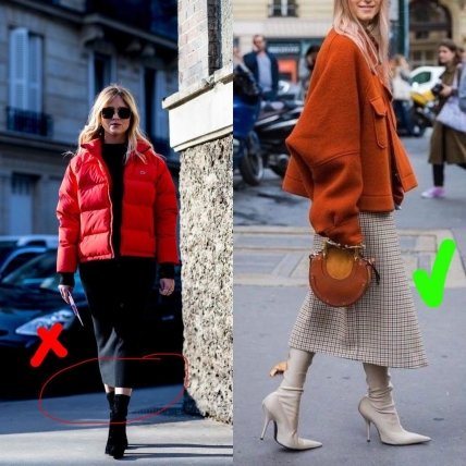 Как правильно носить низкий каблук под платья и юбки