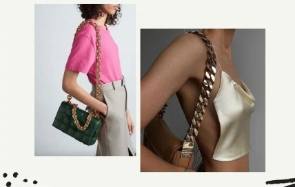 Сумки з масивним ланцюгом замість ручки