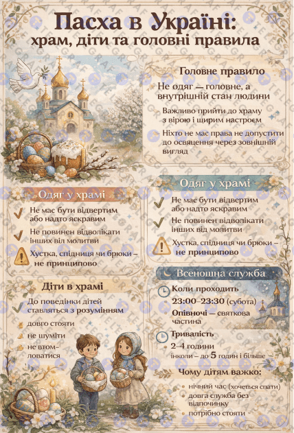 Пасха и дети в храме