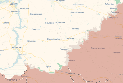 Карта бойових дій на адмінкордоні Дніпропетровської області 16.03.2026