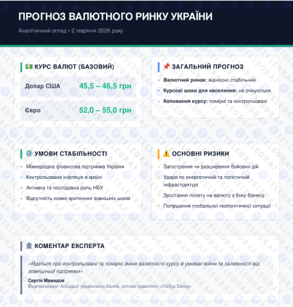 Прогноз курсу долара у 2026