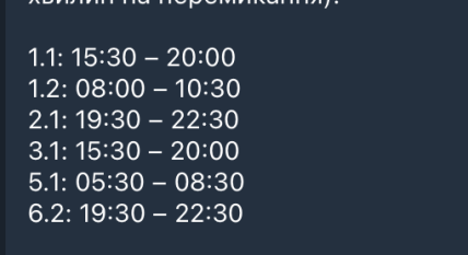 Графики отключений в Запорожской области 24 марта