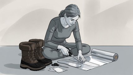 утепление обуви, стельки из фольги
