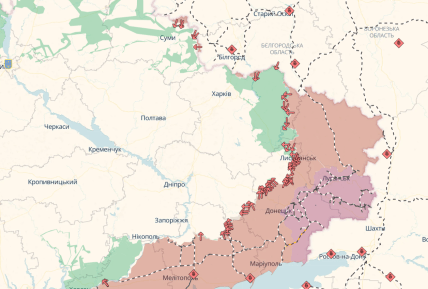 Карта, де йдуть бої в Україні 25.05.2026