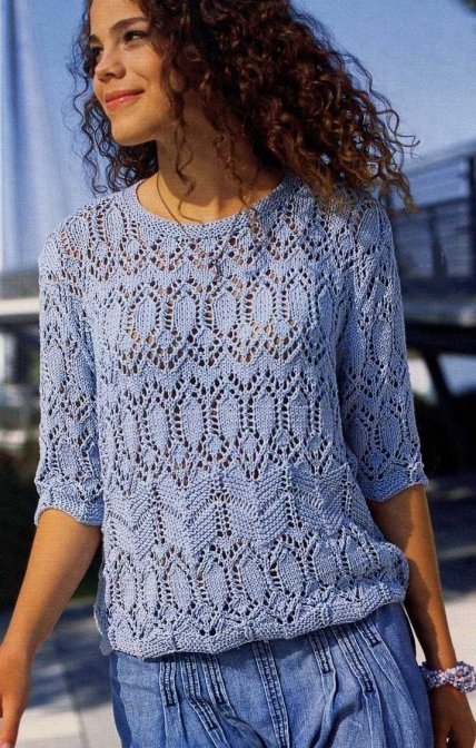 Светр ажурної в’язки
