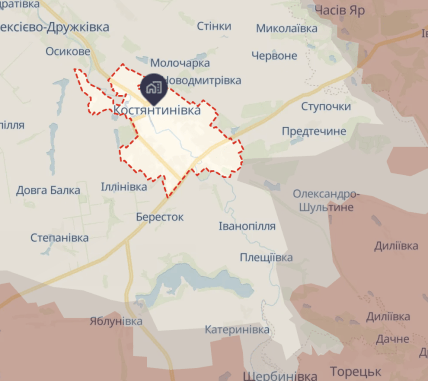 Костянтинівка на карті