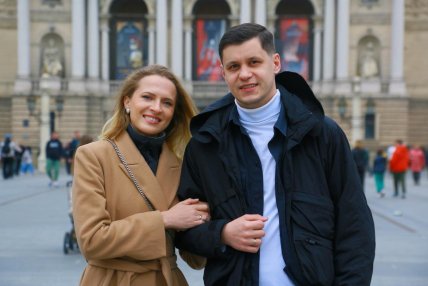 Фото Роман Грищук разом з дружиною Аньою Гресь