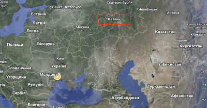 Казань на карті