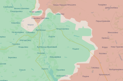 Купянское направление на карте Deepstate