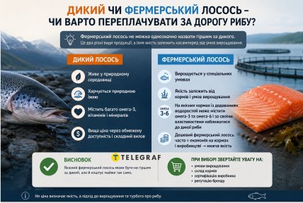 Чи варто переплачувати за дикий лосось, якщо є дешевший фермерський