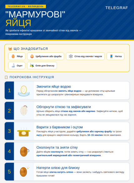 Як зрообити "мармуровий" ефект на яйцях до Великодня