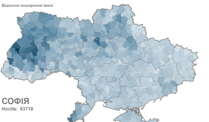 Скільки носіїв імені Софія в Україні