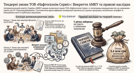 Что известно о тенедерных сговорах ООО "Нефтегазхим Сервис". Инфографика "Телеграфа" сгенерирована с помощью ИИ