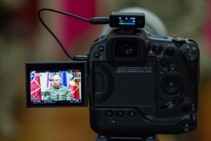 Фото главнокомандующий ВСУ Александр Сырский на встрече с медиа