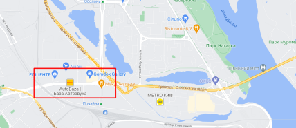 Киев ДТП на Бандеры, карта