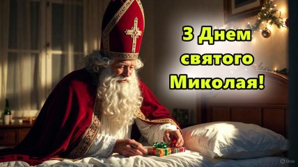 з Днем святого Миколая, листівки, привітання, картинки