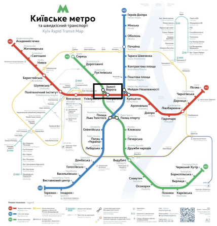 Станция Золотые ворота на карте