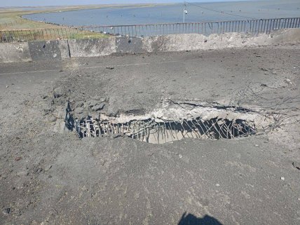 Последствия удара по Чонгарскому мосту. 7 июня 2026