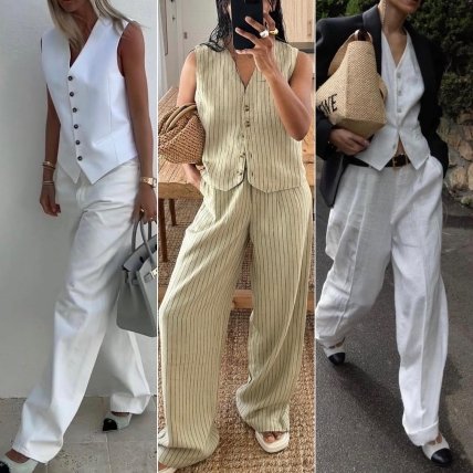 костюмний жилет льон