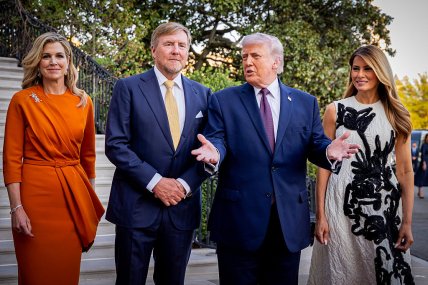 Дональд Трамп рост король Виллен-Александр Мелания Трамп