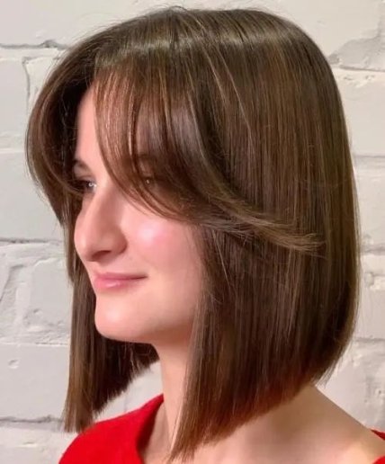 Каре з чубчиком-шторкою