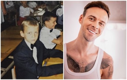 Макс Барских в школьные годы и сейчас