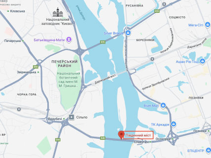 Южный мост на карте