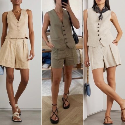 костюмний жилет на моделях