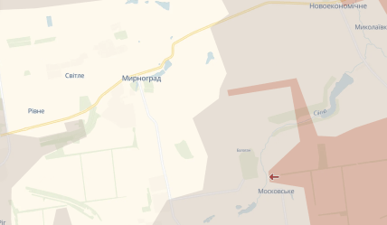 Мирноград на карте