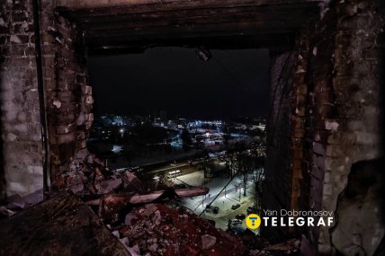 Вигляд пошкоджених "шахедом" приміщень