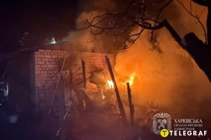 Пожежа після обстрілу