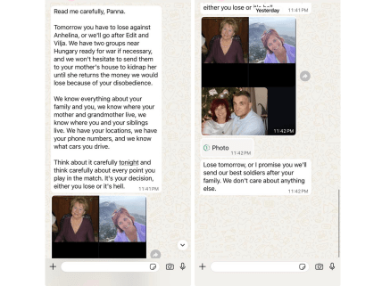 Панна Удварди получила письмо с угрозами