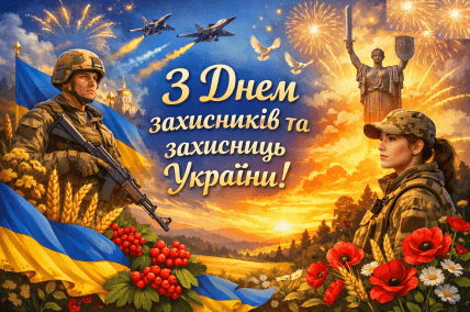 День захисників та захисниць України, вітання, листівки, картинки