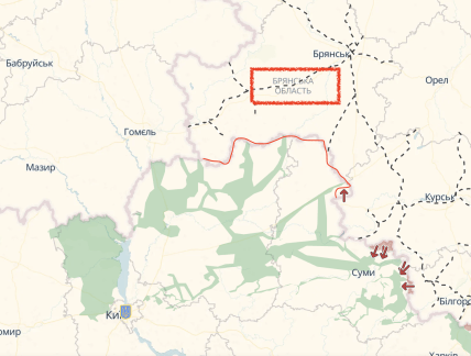 Кордон України з Брянською областю, РФ