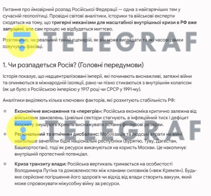 Відповідь Gemini