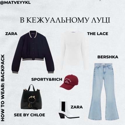 Стильний образ з рюкзаком