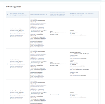 Декларація. Скриншот