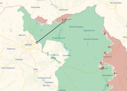 карта боев Харьковская область