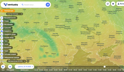 Прогноз погоди на 25 жовтня
