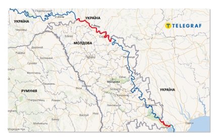 Де саме Дністер проходить по кордону України з Молдовою мапа