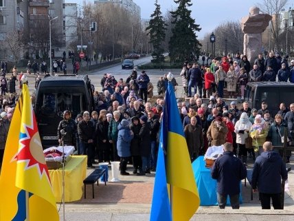 Прощання з нацгвардійцями в Енергодарі 07.03.2022