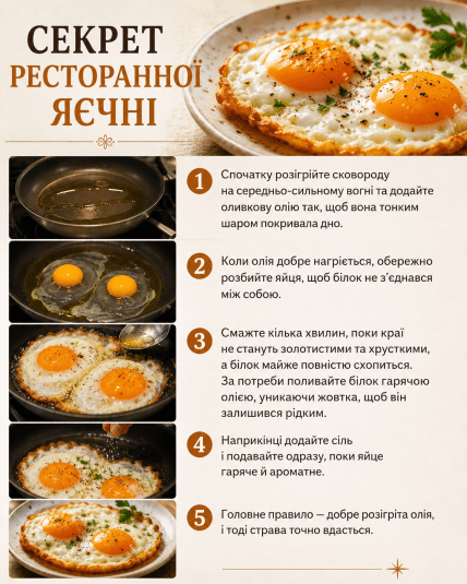 Как приготовить идеальную жареную яичницу.